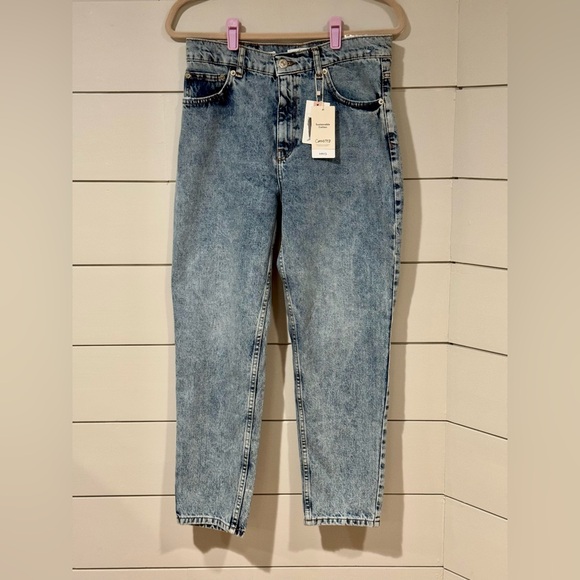 Mango High Rise Blue Jeans - Picture 2 of 8